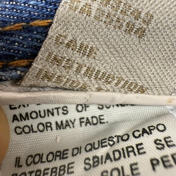 Diesel jeans mens 33 Fits 35x32 Blue Straight Whisker Viker Vintage y2k Whisker - Picture 12 of 15